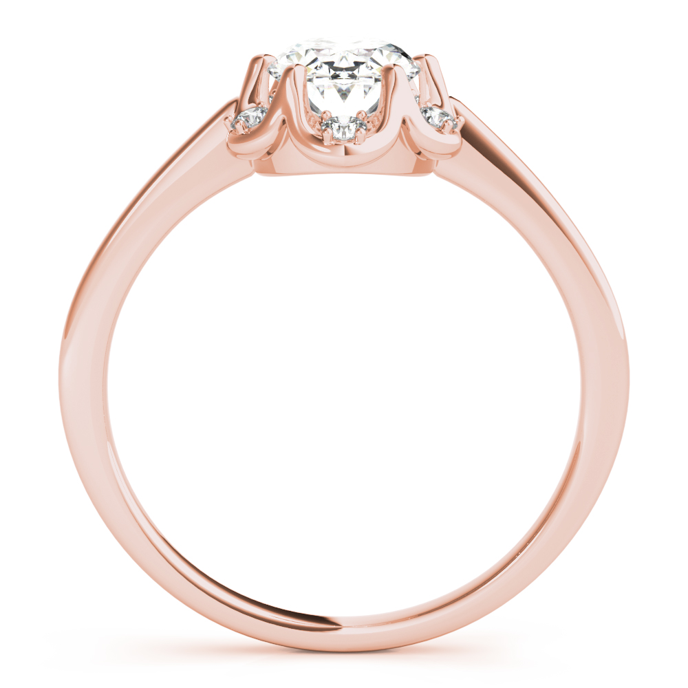The Michaela Halo Engagement Ring, side view