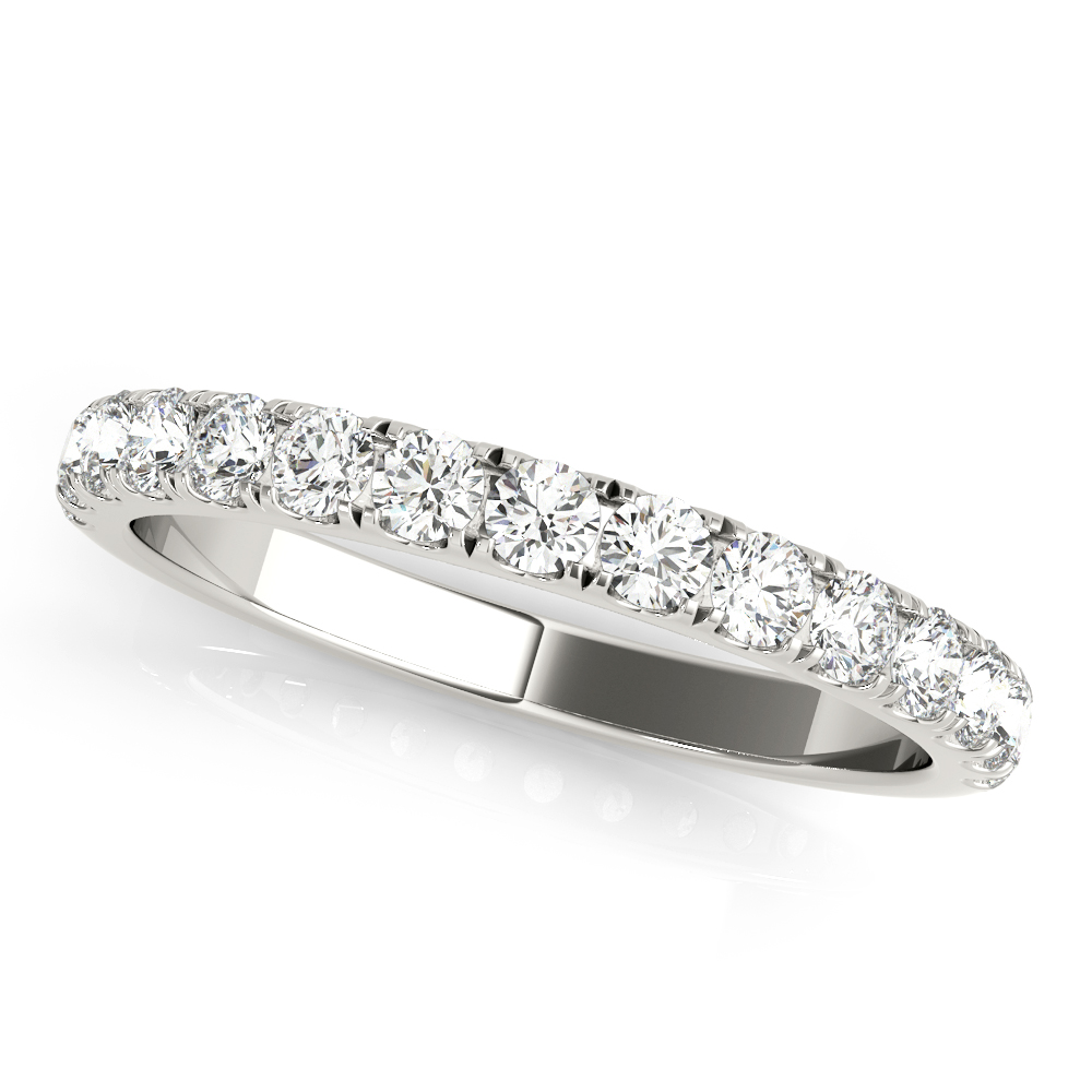 Straight Split Prong Diamond Wedding Band