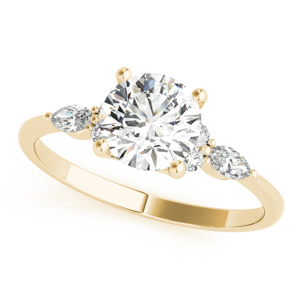 The Rowan Cluster Engagement Ring, front view