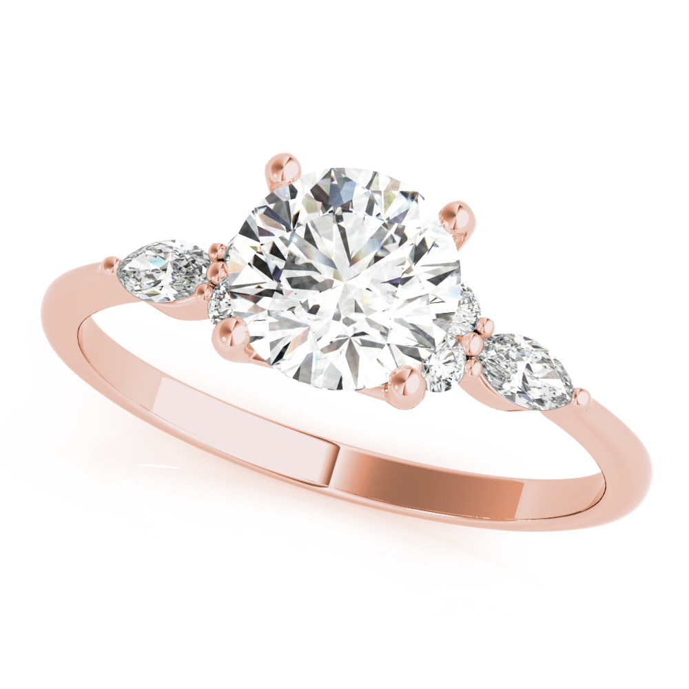 The Rowan Cluster Engagement Ring, front view