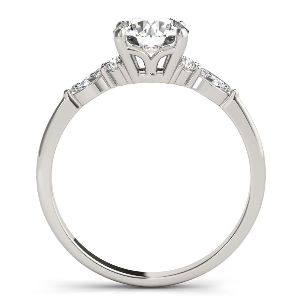 The Rowan Cluster Engagement Ring, side view