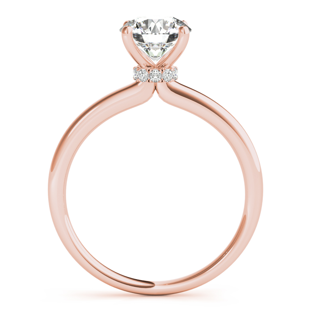 The Celeste Hidden Halo Engagement Ring, side view