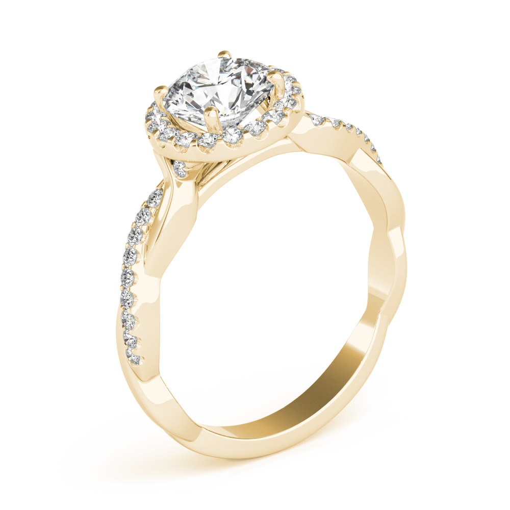 The Catalina Halo Engagement Ring, angled view