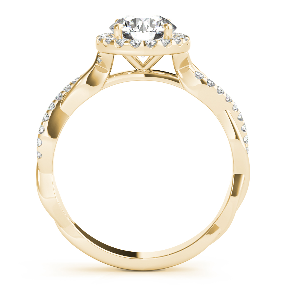 The Catalina Halo Engagement Ring, side view