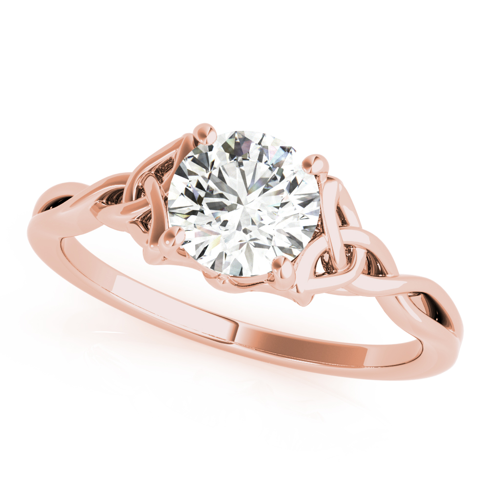 Solitaire Round Twisted Engagement Ring