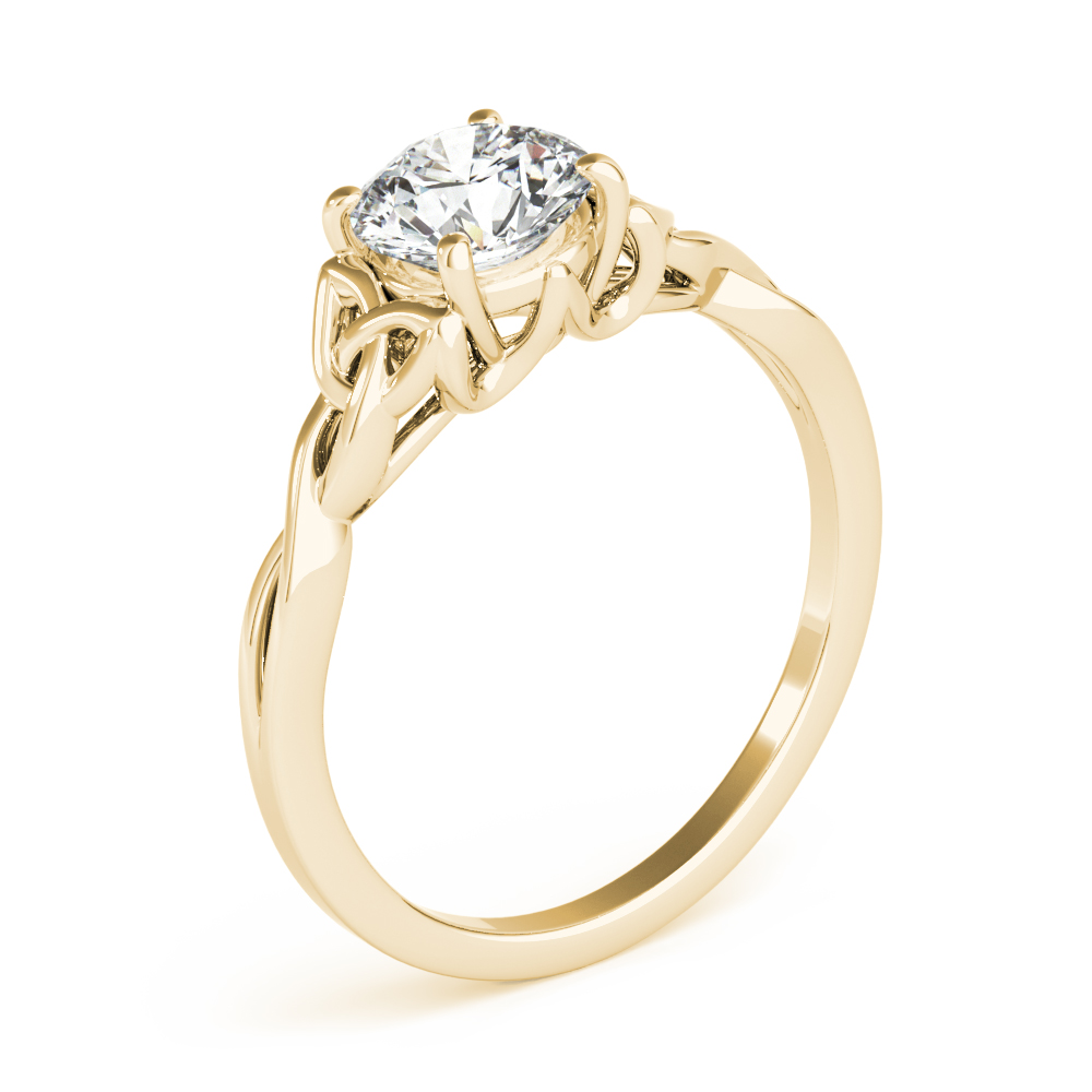 The Eliza Solitaire Engagement Ring, angled view