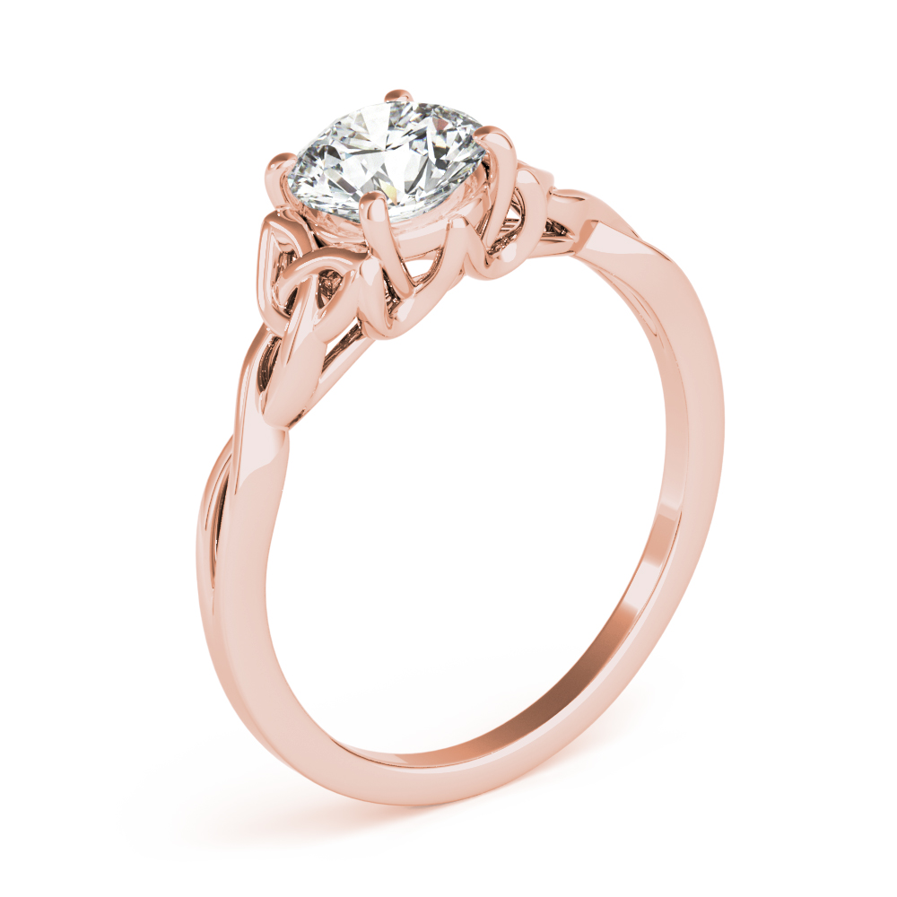 The Eliza Solitaire Engagement Ring, angled view