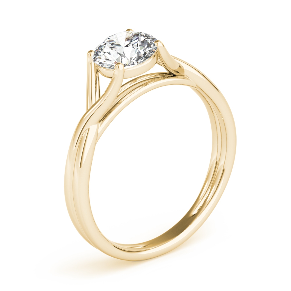 The Clementine Solitaire Engagement Ring, angled view