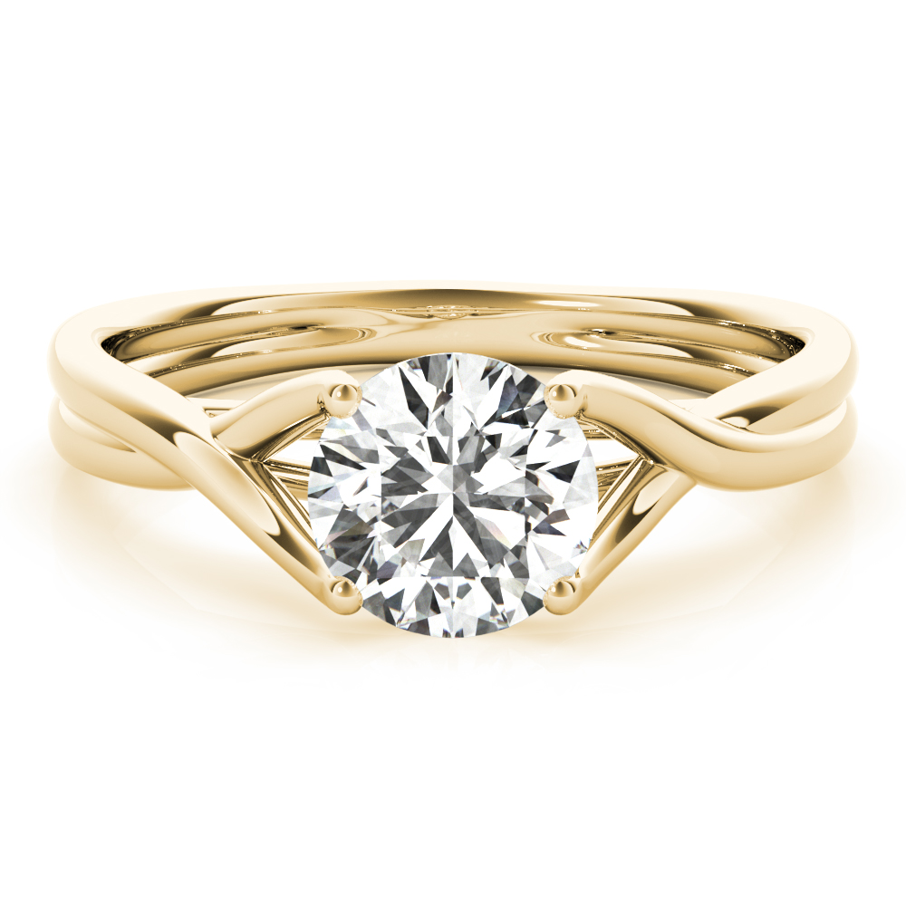 The Clementine Solitaire Engagement Ring, upright view