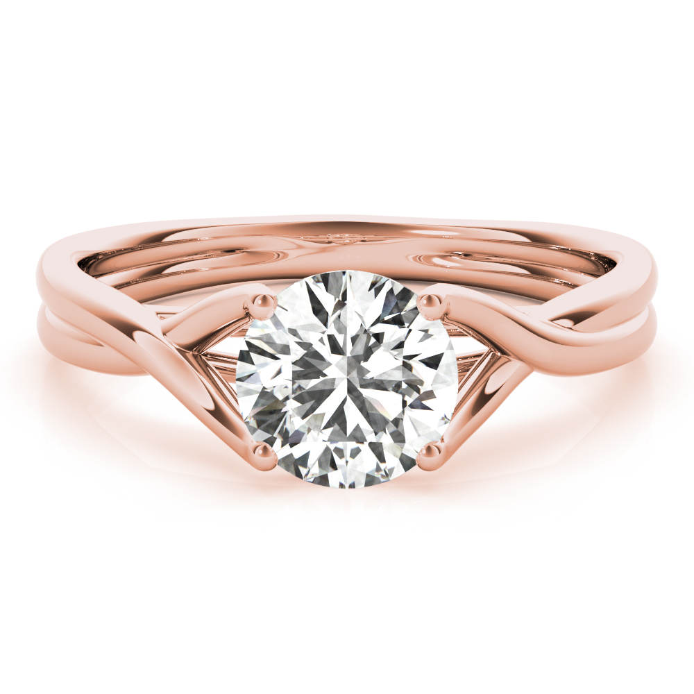 The Clementine Solitaire Engagement Ring, upright view