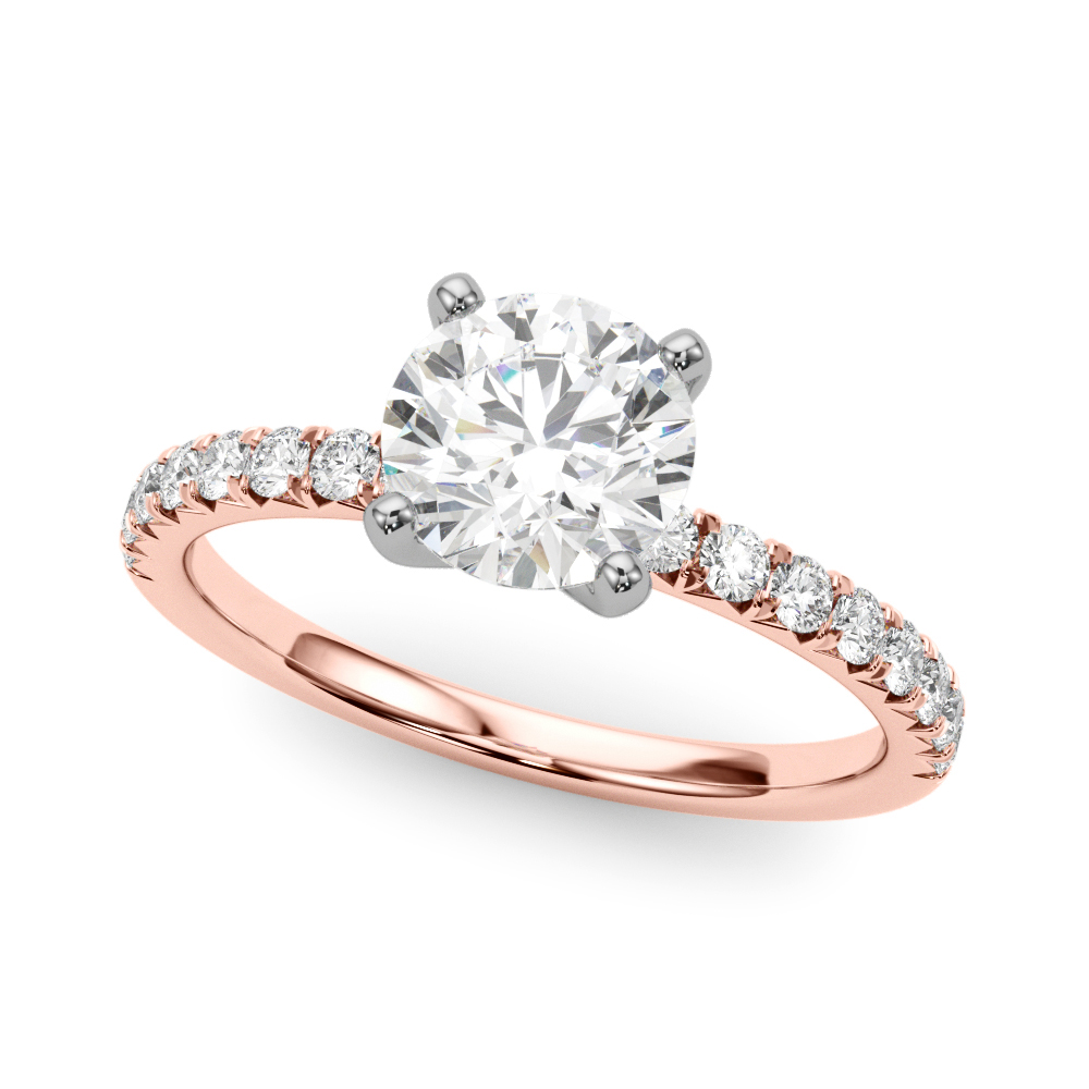 The Marlowe Single-Row Engagement Ring, front view