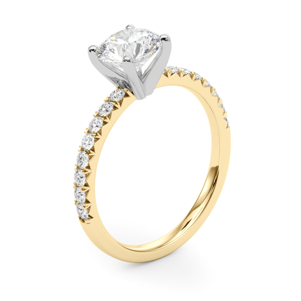 The Marlowe Single-Row Engagement Ring, angled view
