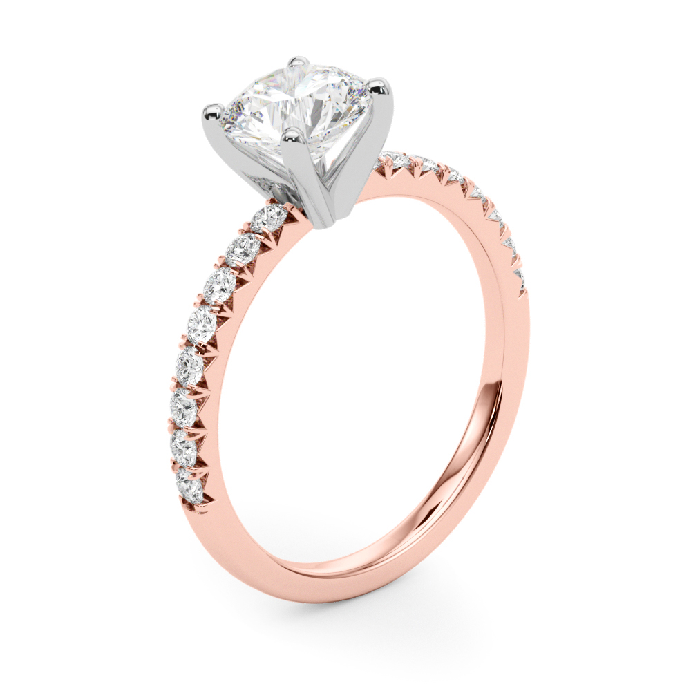 The Marlowe Single-Row Engagement Ring, angled view