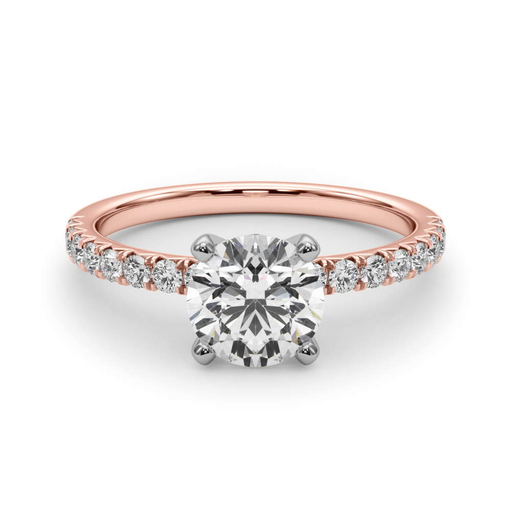 The Marlowe Single-Row Engagement Ring, set view