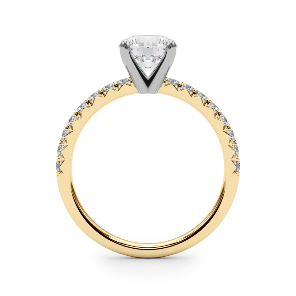 The Marlowe Single-Row Engagement Ring, side view