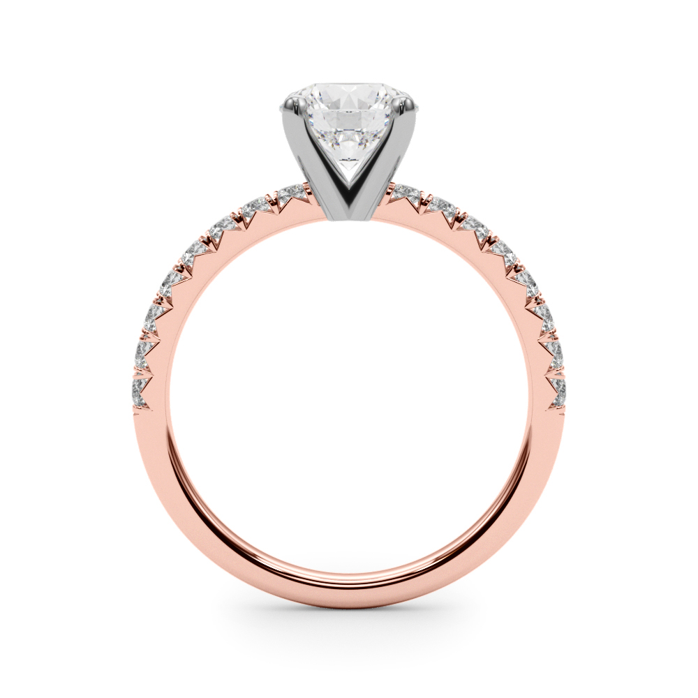 The Marlowe Single-Row Engagement Ring, side view