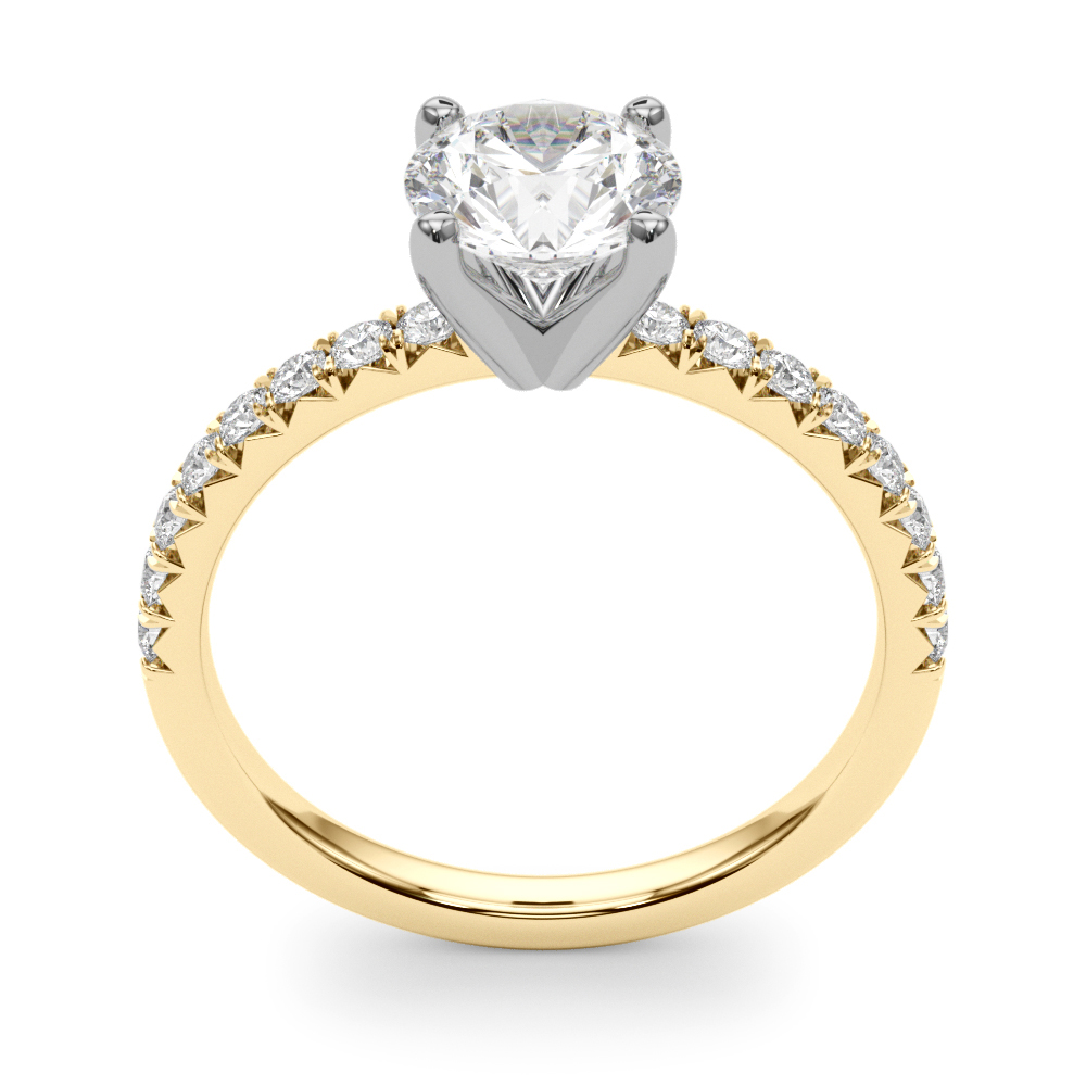 The Marlowe Single-Row Engagement Ring, upright view