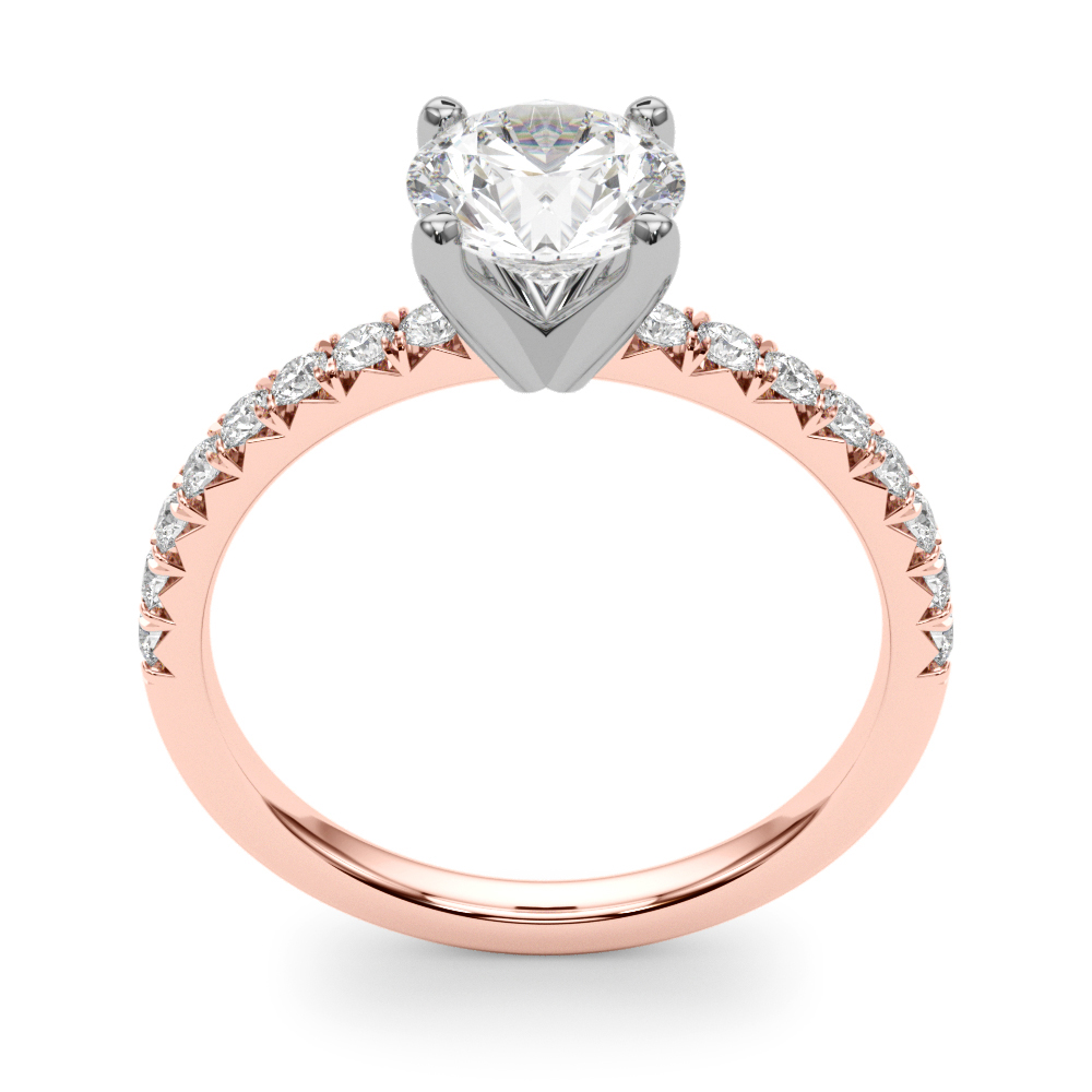 The Marlowe Single-Row Engagement Ring, upright view
