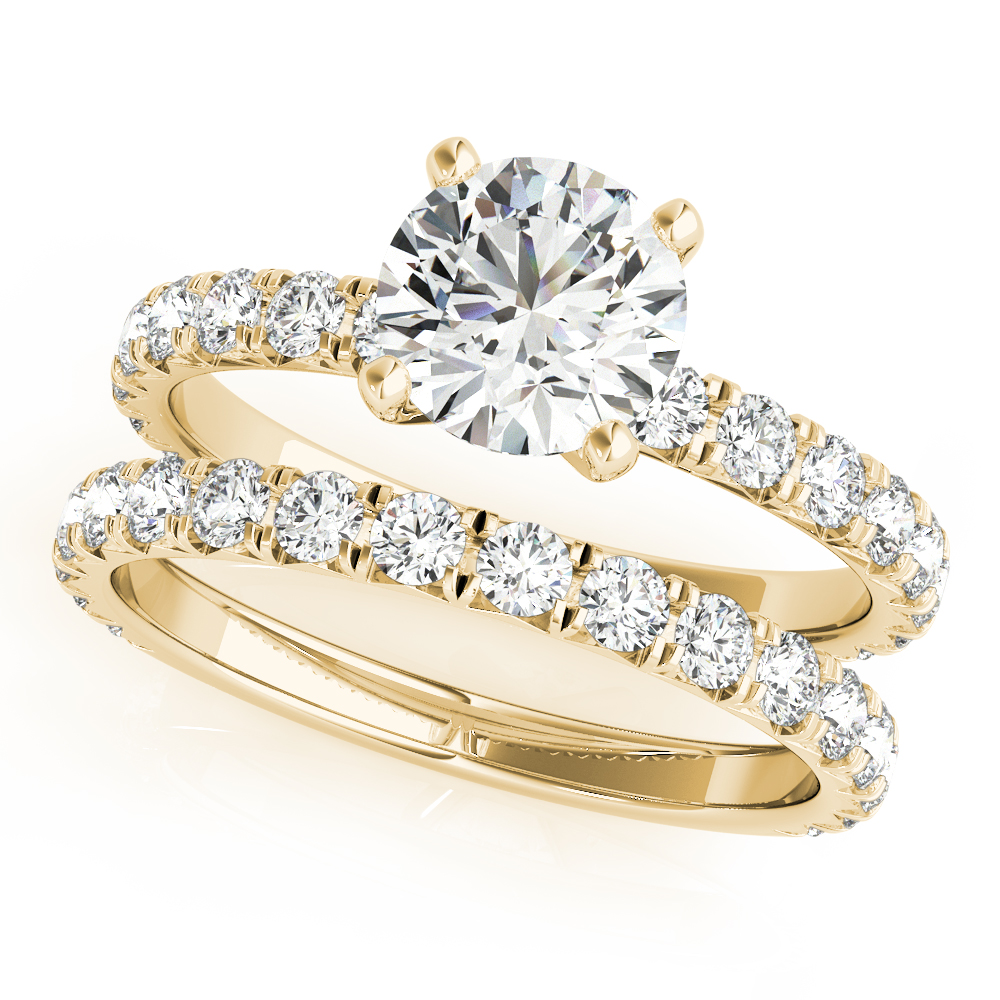 The Georgia Single-Row Engagement Ring, set view