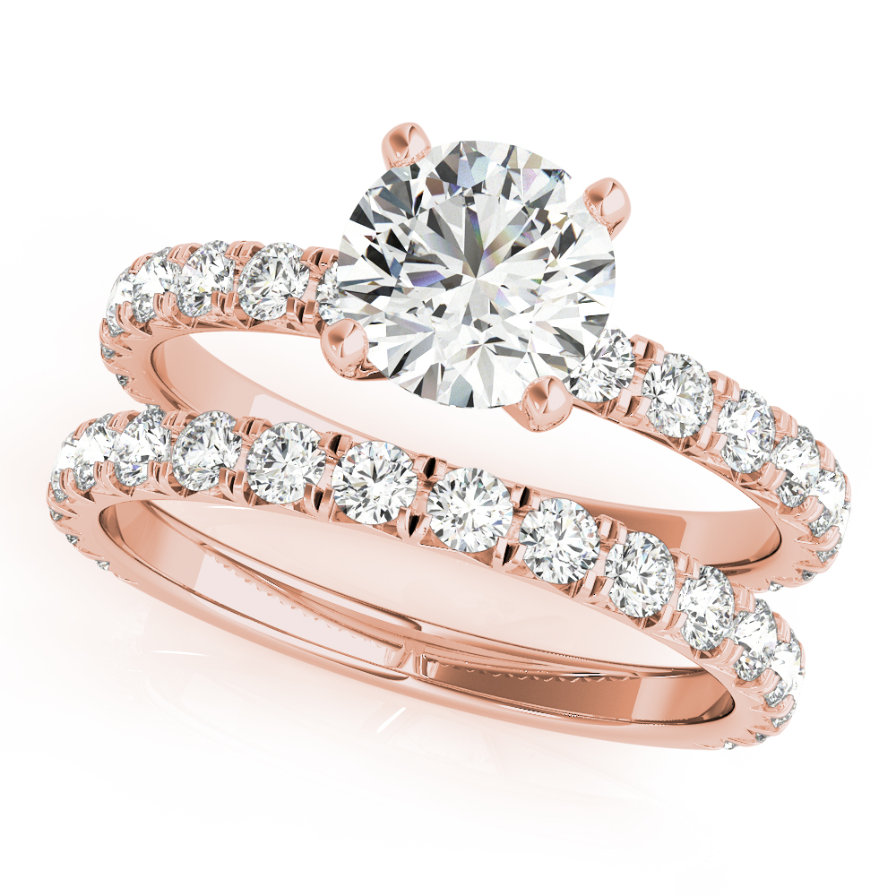 The Georgia Single-Row Engagement Ring, set view