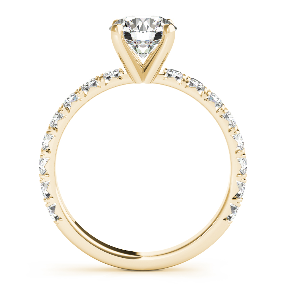 The Georgia Single-Row Engagement Ring, side view