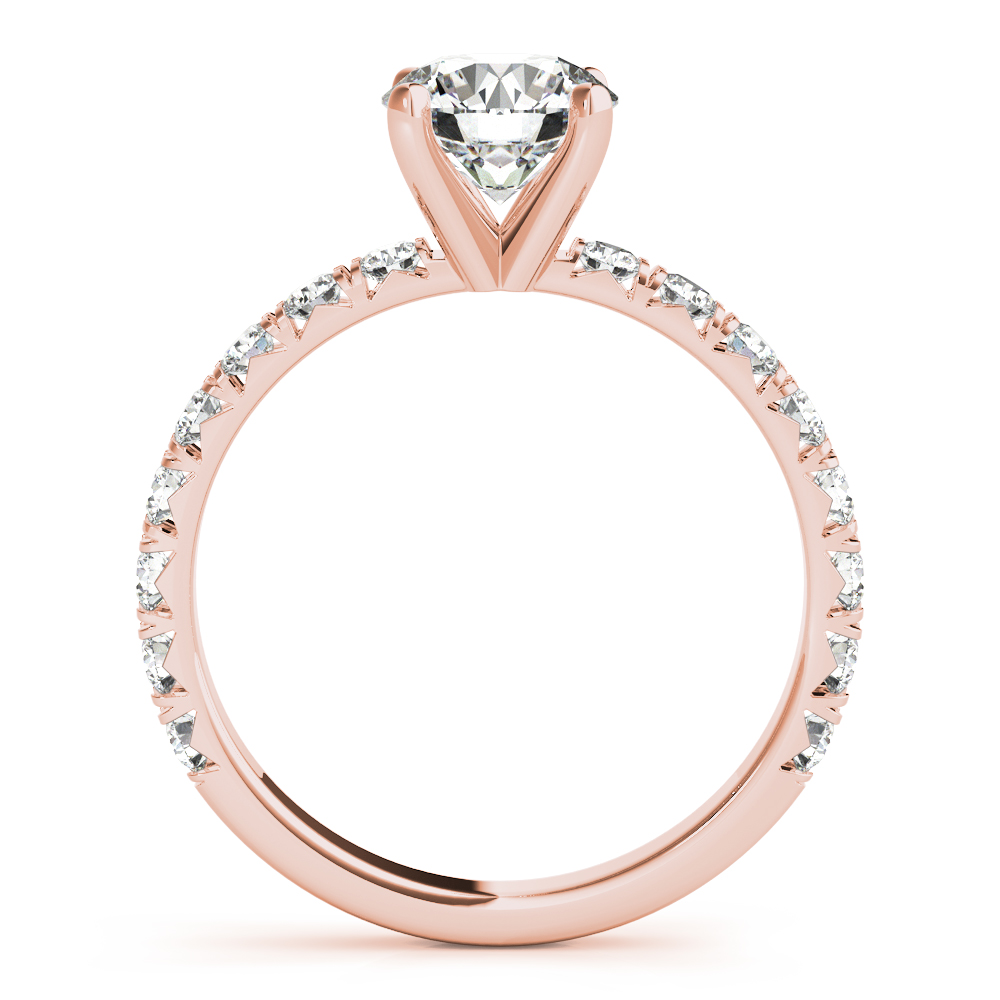 The Georgia Single-Row Engagement Ring, side view
