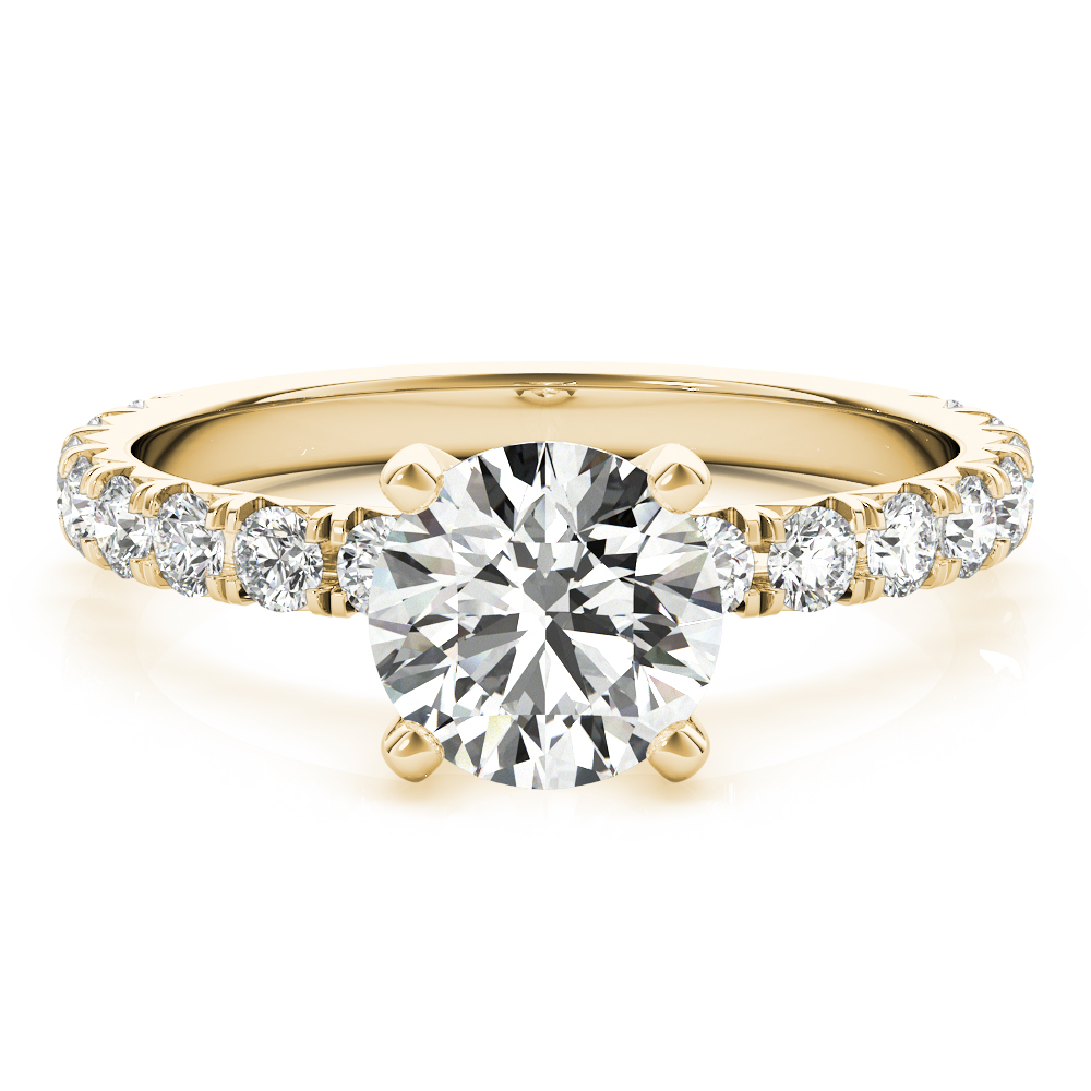 The Georgia Single-Row Engagement Ring, upright view
