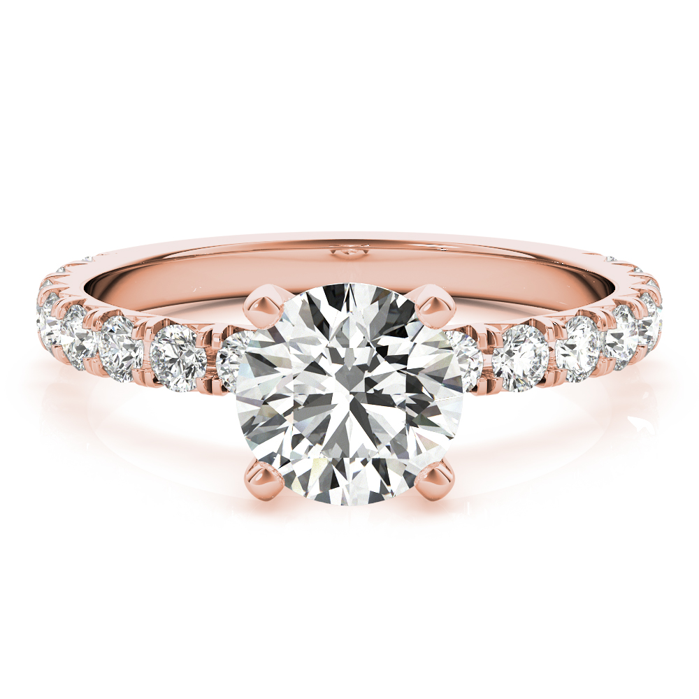 The Georgia Single-Row Engagement Ring, upright view