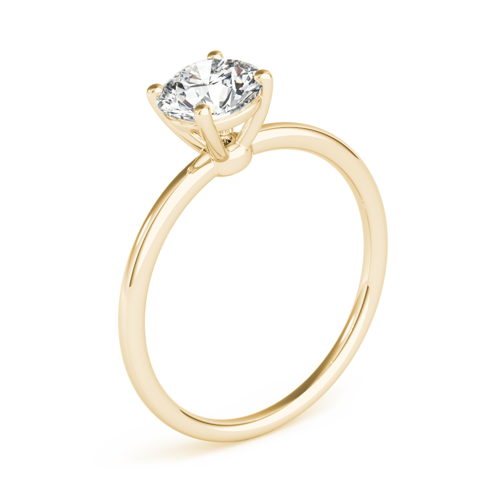 The Iris Solitaire Engagement Ring, angled view