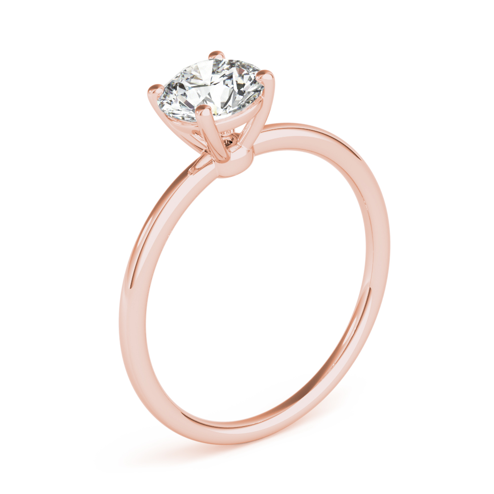 The Iris Solitaire Engagement Ring, angled view