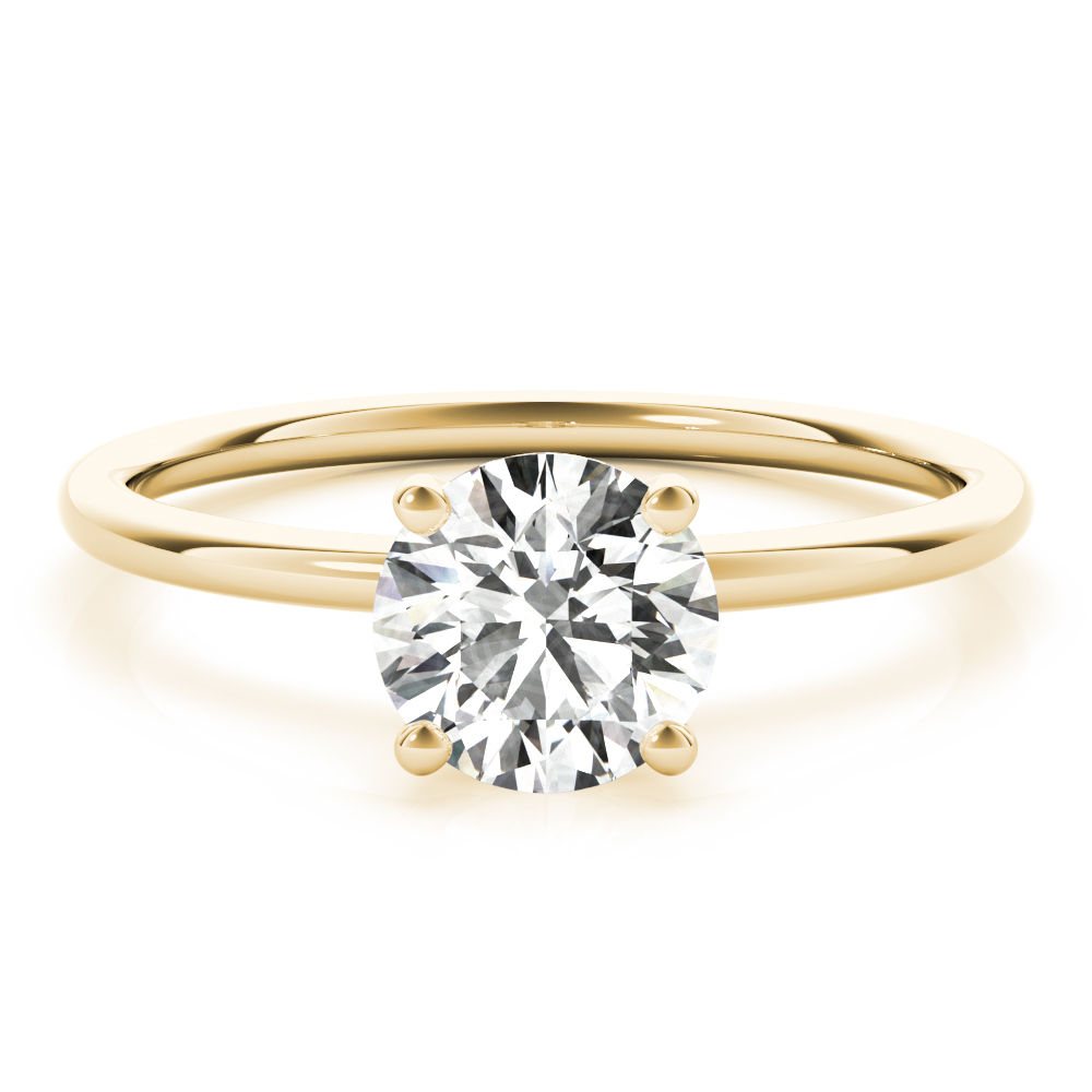 The Iris Solitaire Engagement Ring, upright view