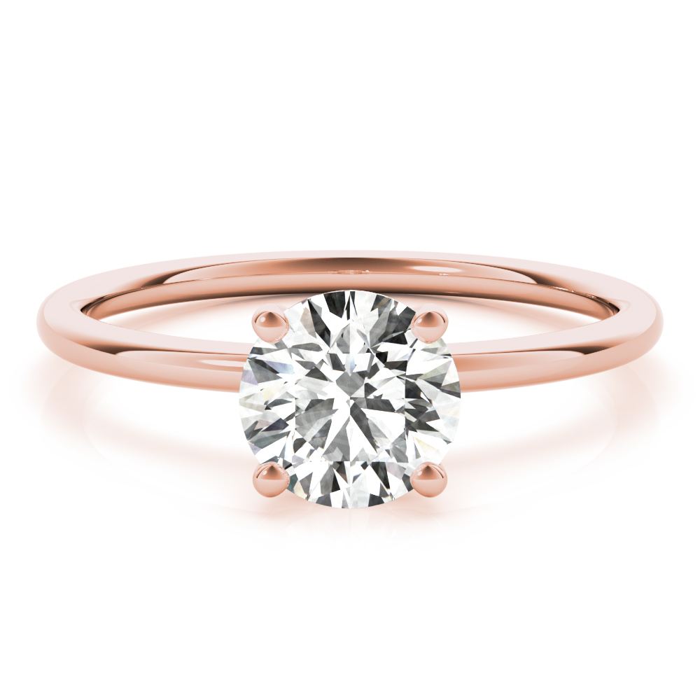 The Iris Solitaire Engagement Ring, upright view