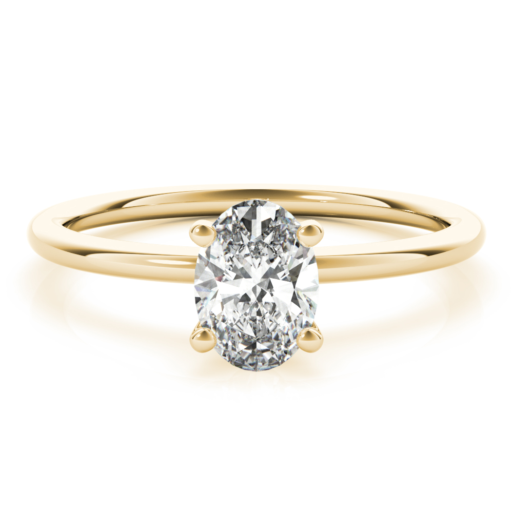 The Blythe Solitaire Engagement Ring, set view