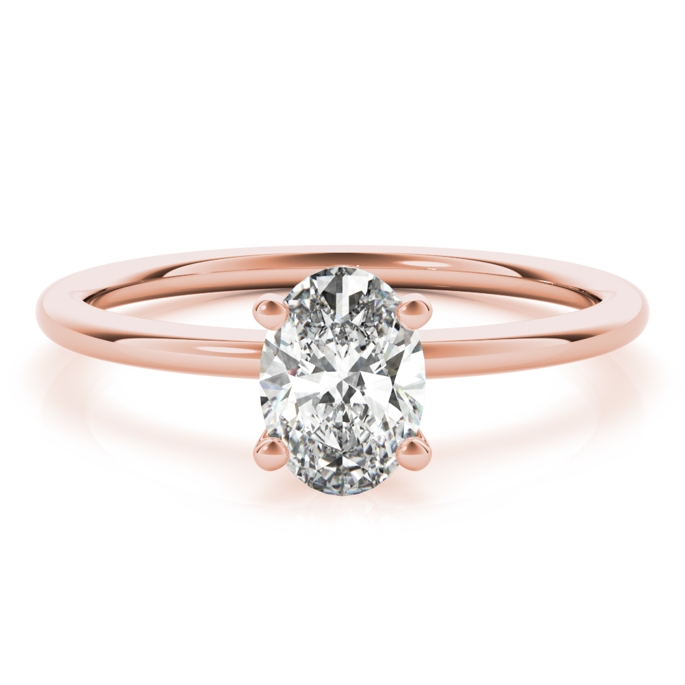 The Blythe Solitaire Engagement Ring, set view