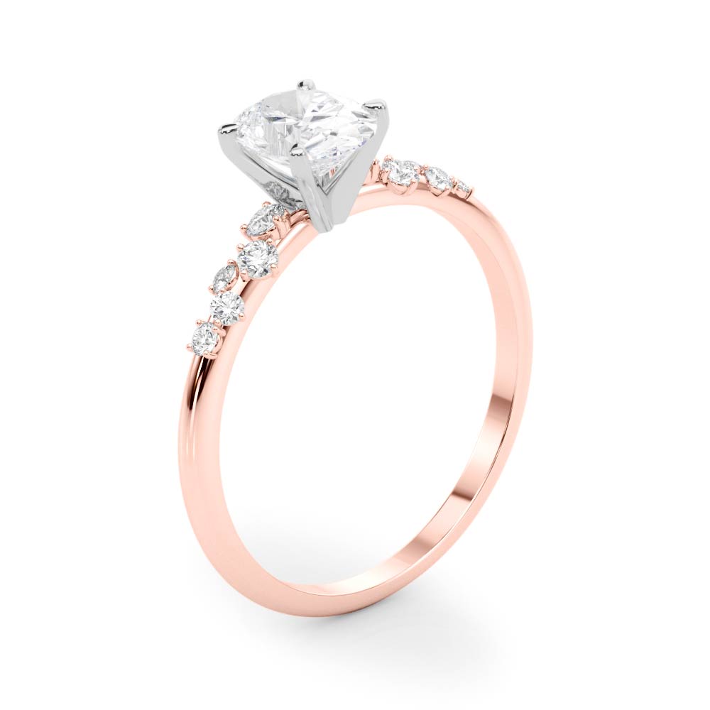 The Juliet Single-Row Engagement Ring, angled view