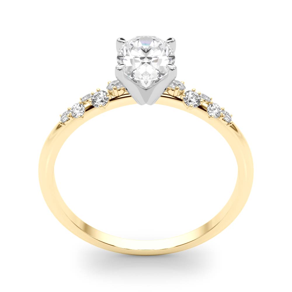 The Juliet Single-Row Engagement Ring, upright view