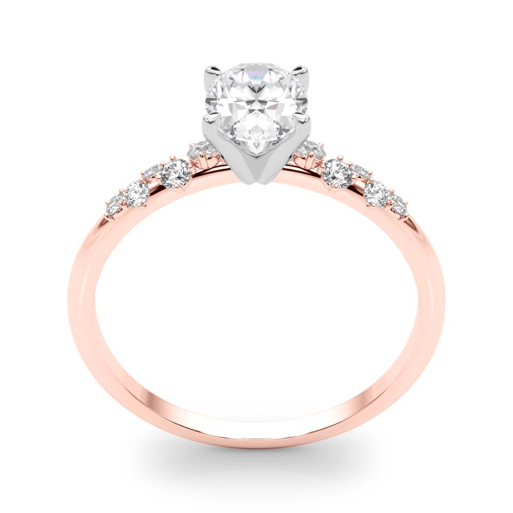 The Juliet Single-Row Engagement Ring, upright view