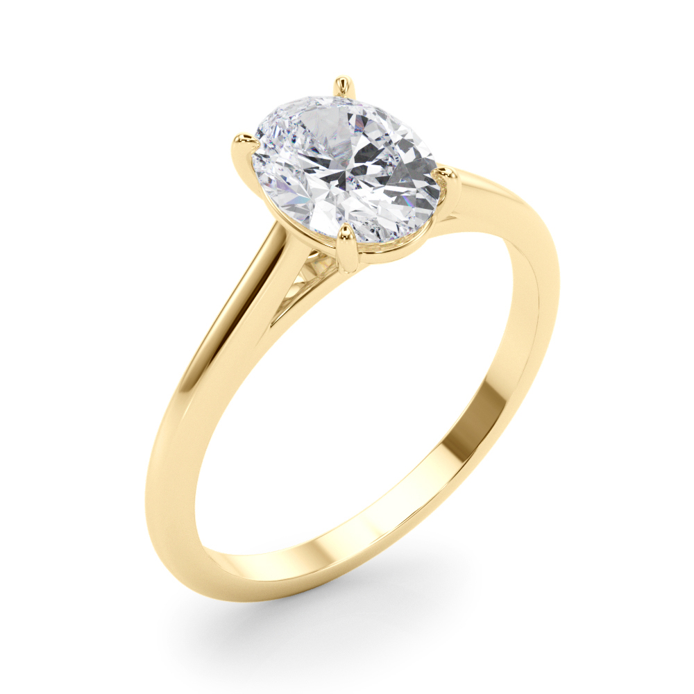 The Lauren Solitaire Engagement Ring, angled view