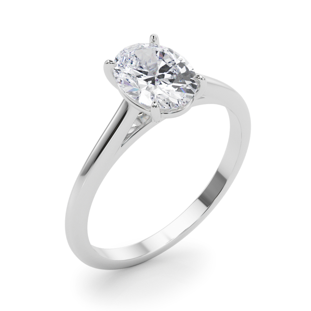 The Lauren Solitaire Engagement Ring, angled view