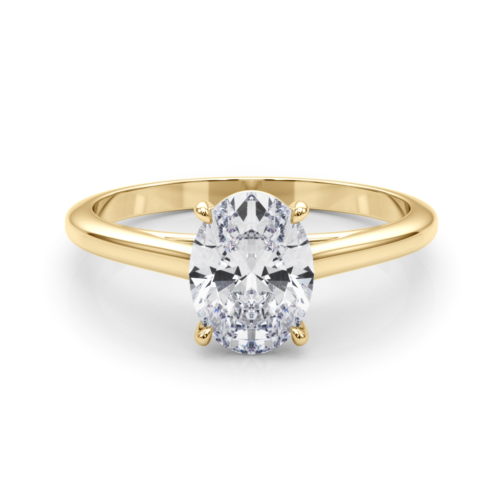 The Lauren Solitaire Engagement Ring, set view
