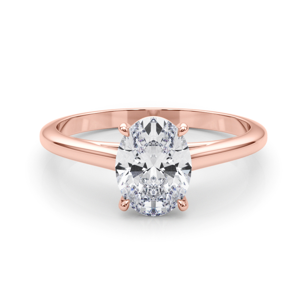 The Lauren Solitaire Engagement Ring, set view