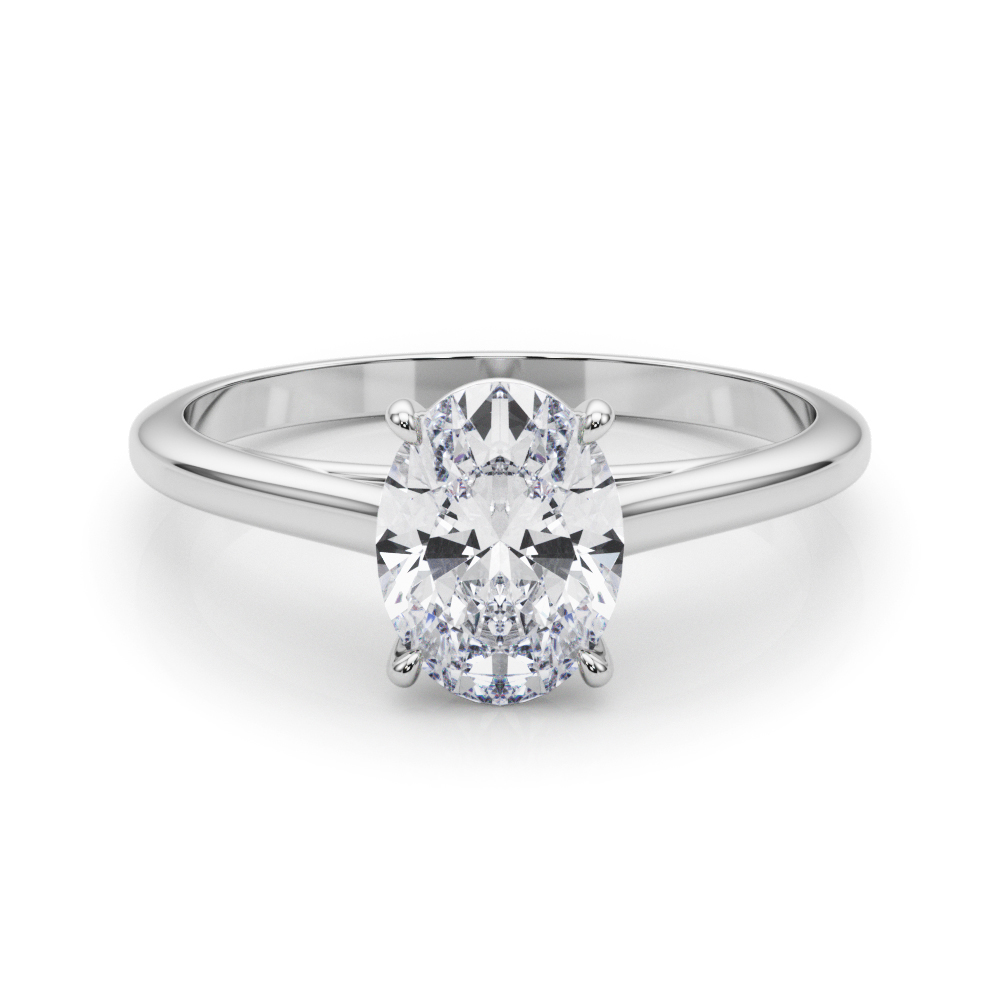 The Lauren Solitaire Engagement Ring, set view