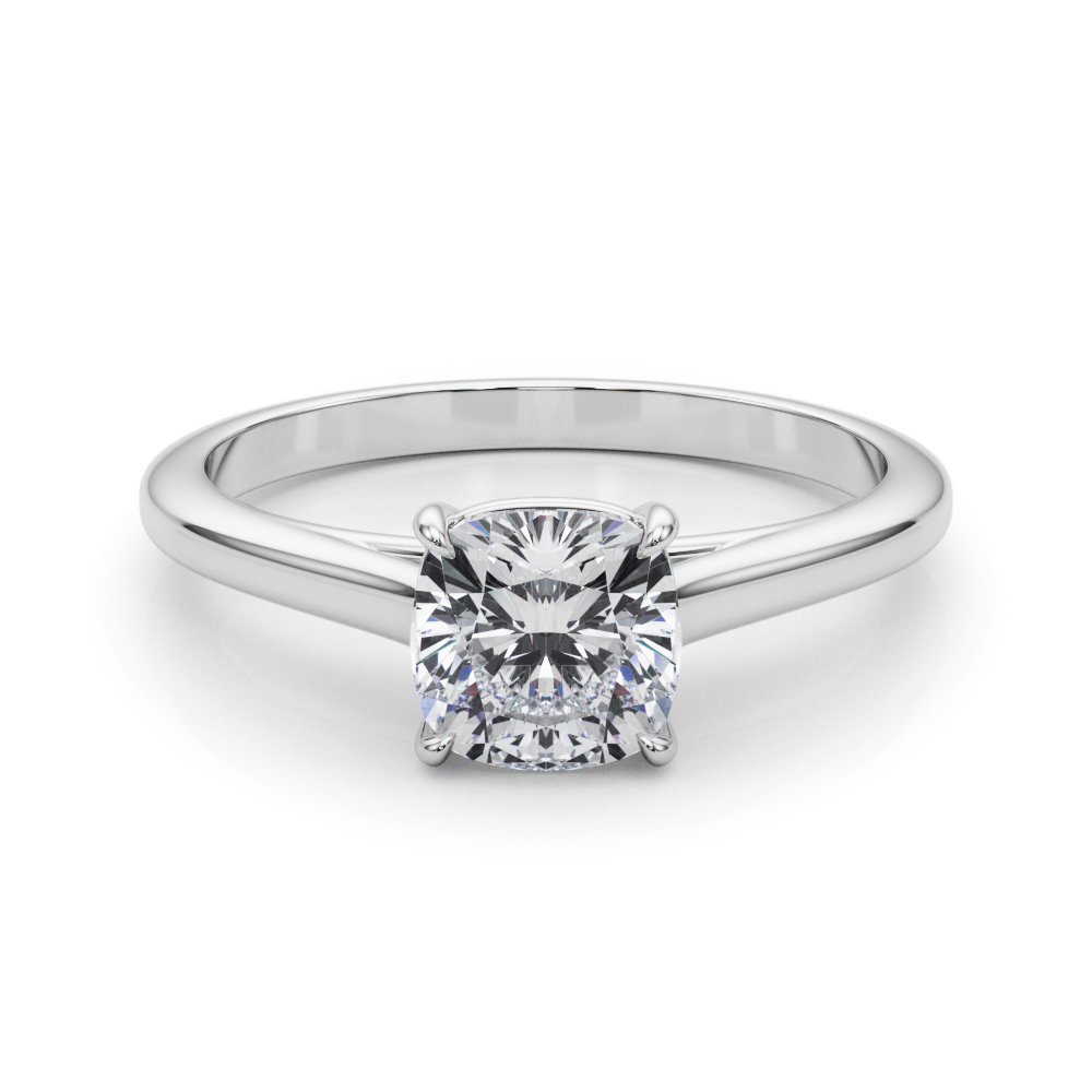 The Elise Solitaire Engagement Ring, set view