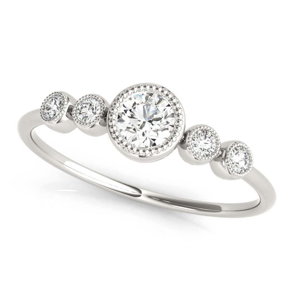 Milgrain Bezel Set Fashion Ring