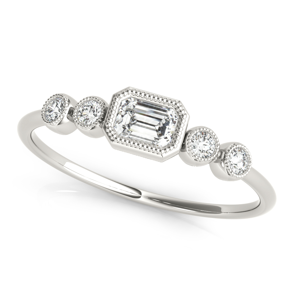 5-Stone Emerald Cut & Round Fashion Ring