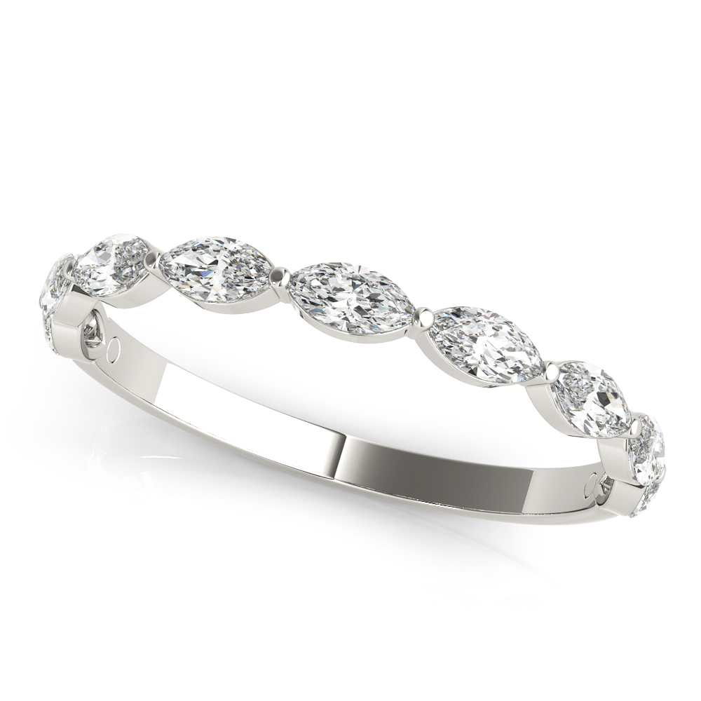 Shared Prong Marquise Wedding Band