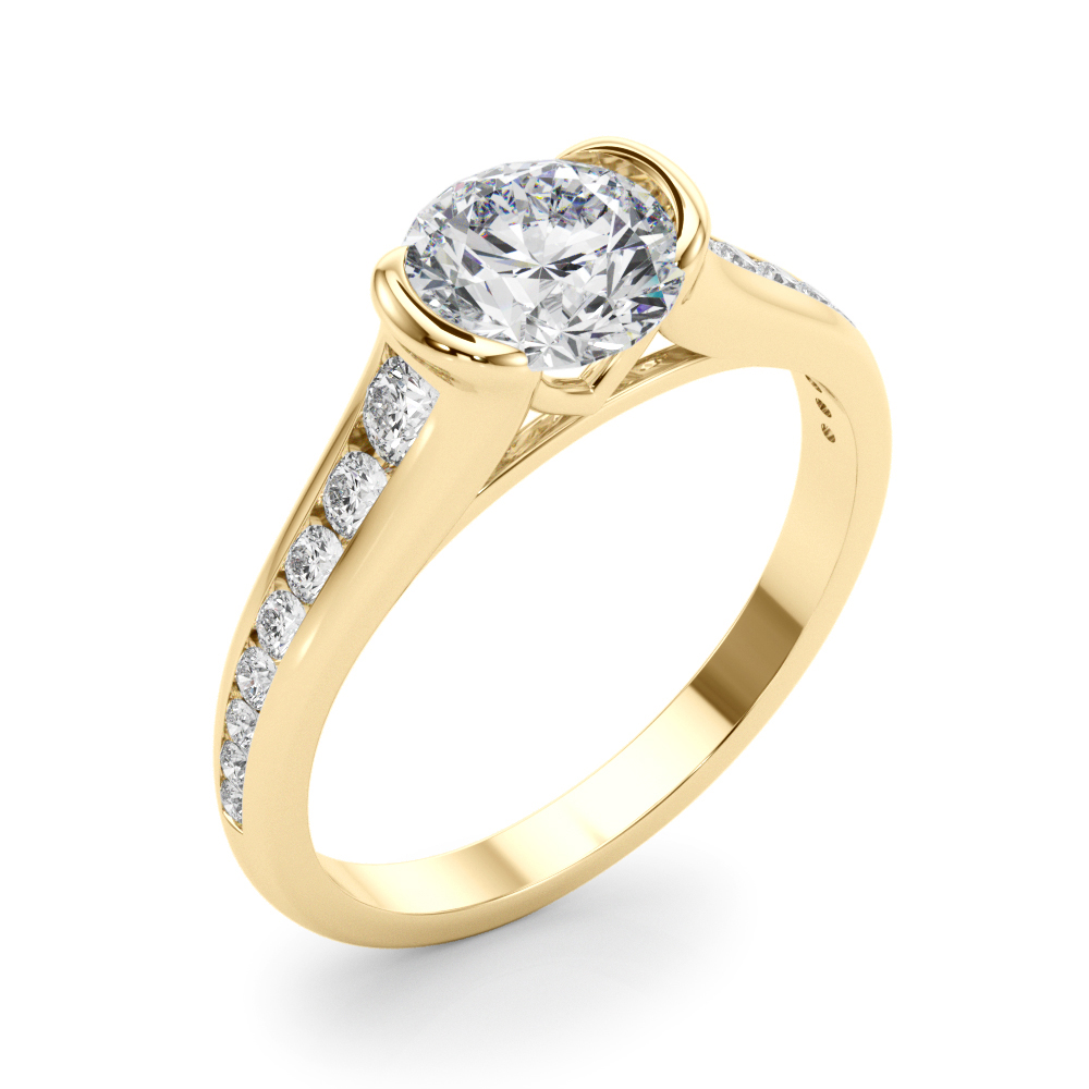 The Liliana Single-Row Engagement Ring, angled view