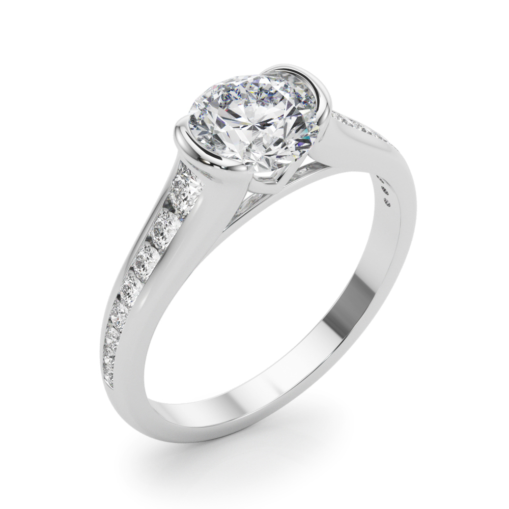 The Liliana Single-Row Engagement Ring, angled view