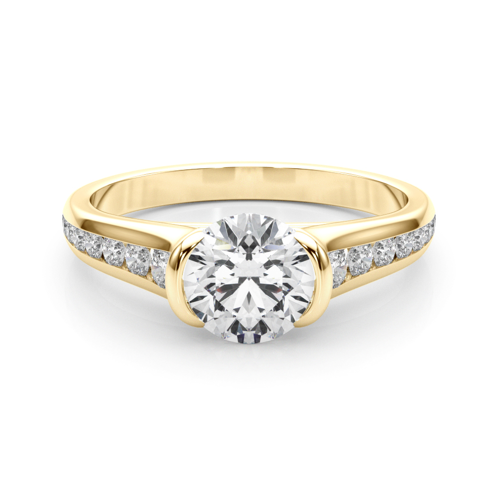 The Liliana Single-Row Engagement Ring, set view