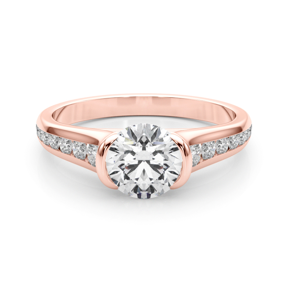 The Liliana Single-Row Engagement Ring, set view